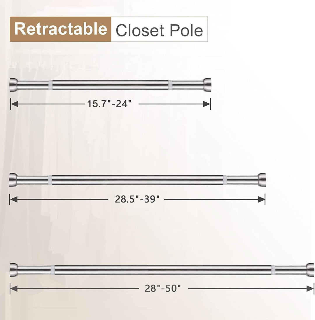 Ausziehbare Kleiderstange, 72-99 CM Garderoben-Stange der Kleiderbügel Verstellbare aus Edelstahl mi