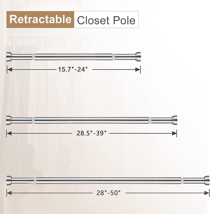 Ausziehbare Kleiderstange, 72-99 CM Garderoben-Stange der Kleiderbügel Verstellbare aus Edelstahl mi