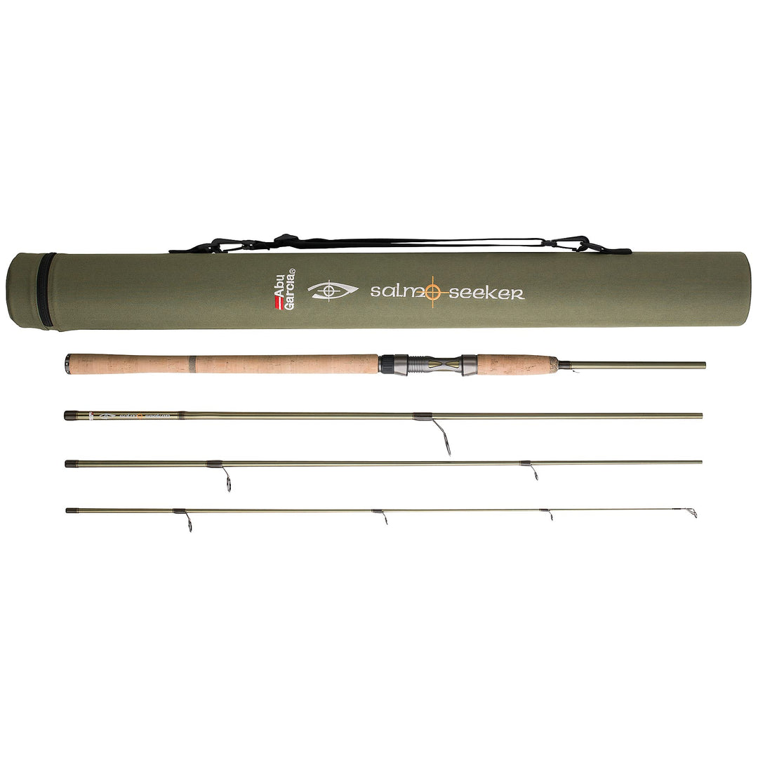 ABU GARCIA Salmo Sucher 4 Stück Spinnen Angelrute 3 Grössen 8ft, 9ft &amp; 10ft Lachs Forelle Lachs Fore