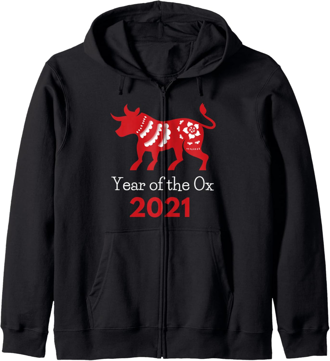 Jahr des Ochsen 2021 Zodiac Animal Chinese Horoscope Kapuzenjacke