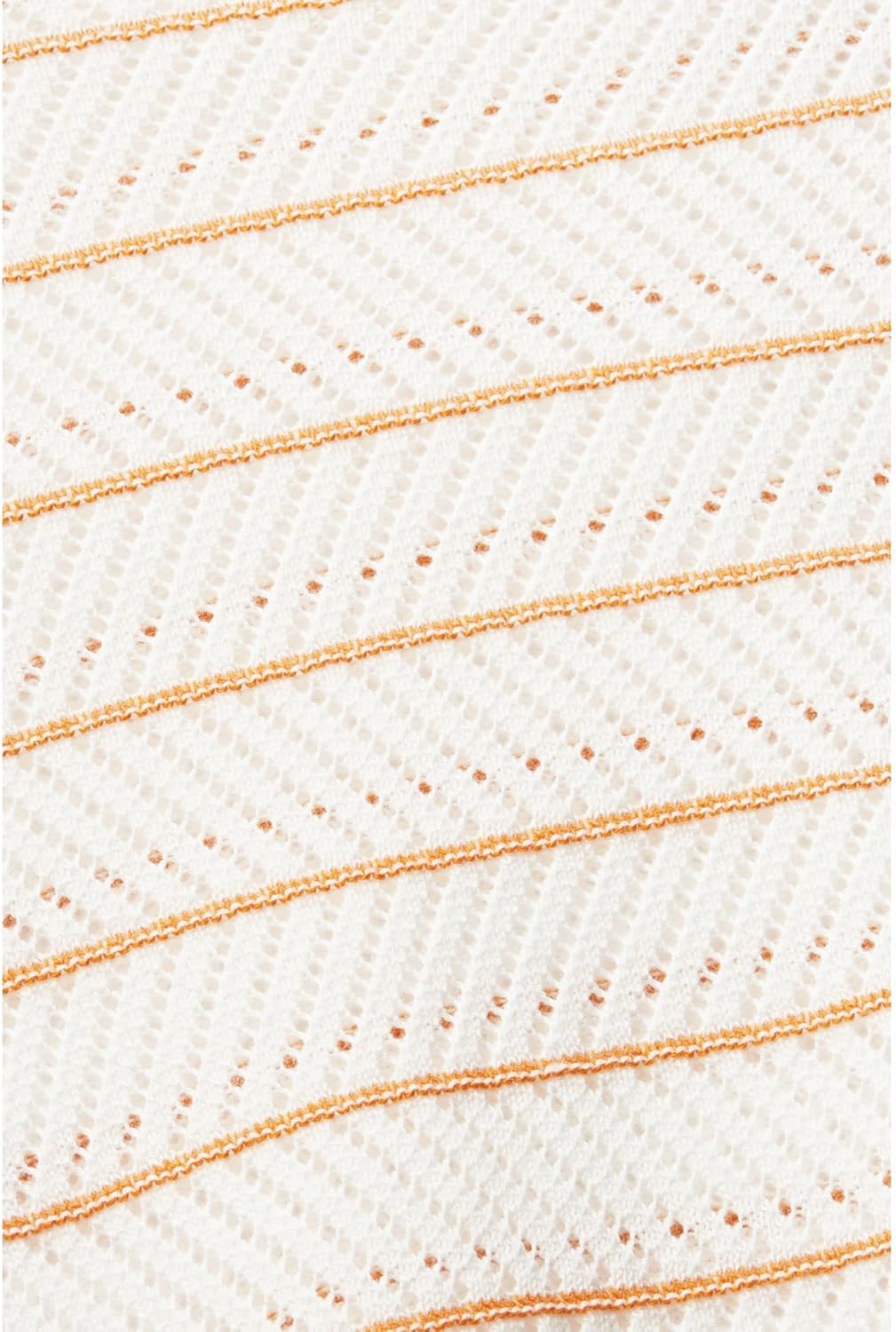 edc by Esprit Gestreifter Pullover in Pointelle-Strick S 710/Honey Yellow, S 710/Honey Yellow