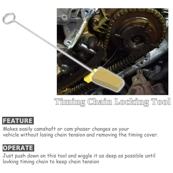 PUSOKEI 9Pcs / Set Cam Phaser Kurbelwellenposition Steuerkette Motorreparatur-Werkzeugsatz, für Ford