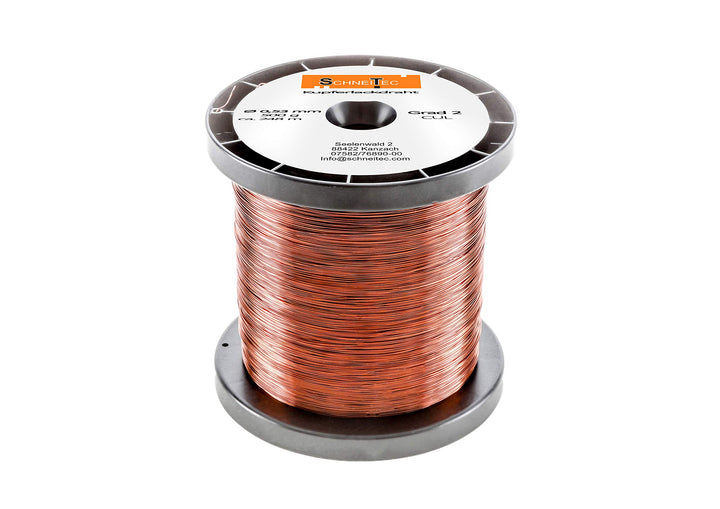 Kupferlackdraht W210 Ø 0,53 mm 500 g CU Lackdraht Grad 2 CUL Kupferdraht Gewicht 500 Gramm Durchmess