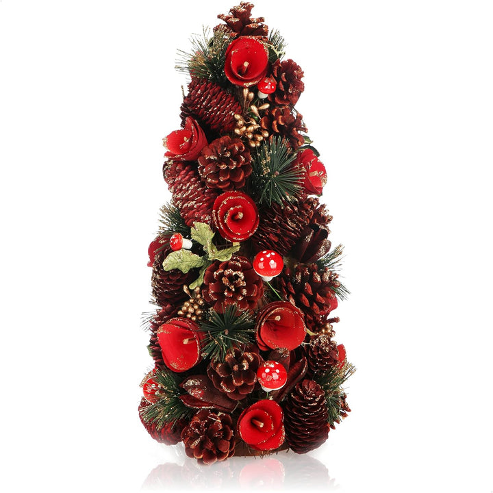 com-four® Deko-Weihnachtsbaum, dekorativer Kleiner Schmuckbaum, tolle Tischdeko, optimal für die Adv