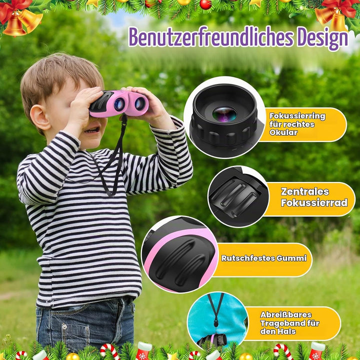 Dislocati Geschenke Mädchen 3-10 Jahre, Fernglas Für Kinder Weihnachten Geschenk Kinder Spielzeug Mä