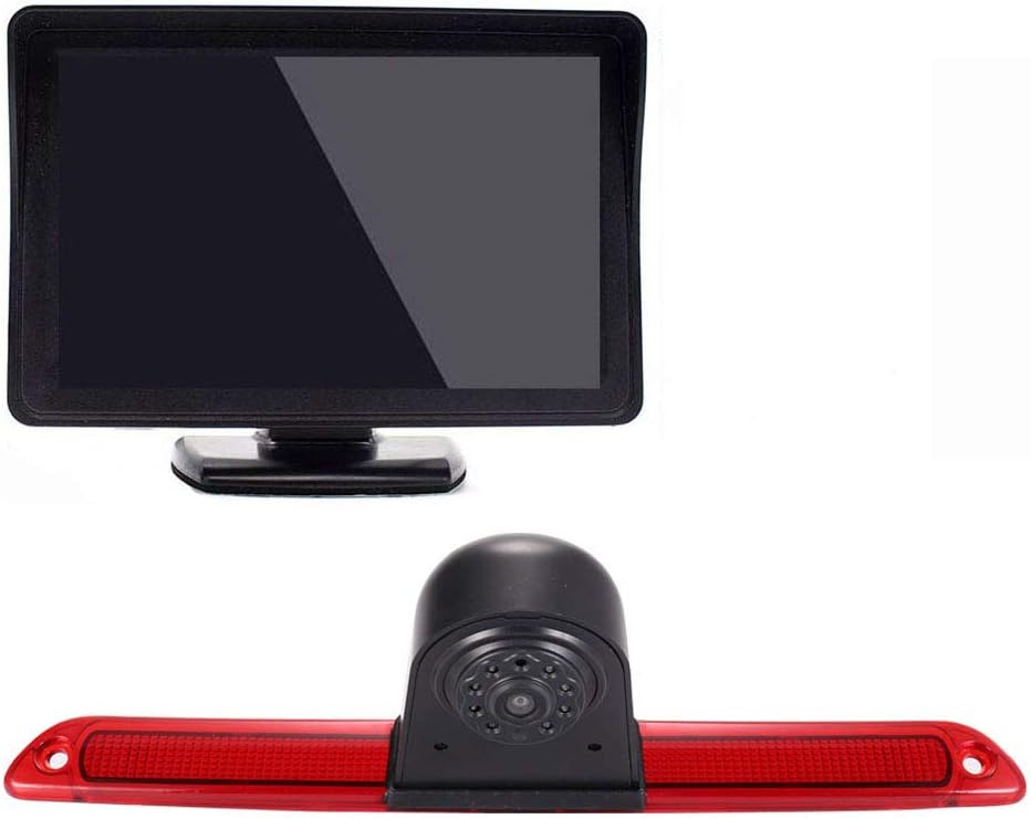 「12mm Objektiv CMOS Rückfahrkamera + 4.3 Zoll TFT LCD Bildschirm Auto Monitor」Bremsleuchte Auto Dach