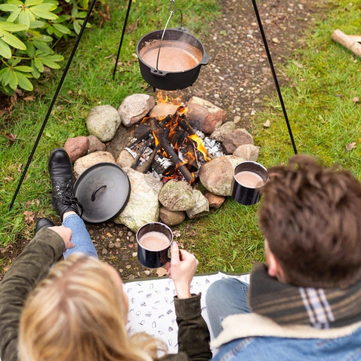 Esschert Design BBQ Dreifuss mit Kette, silber, 5x5x160 cm, FF218