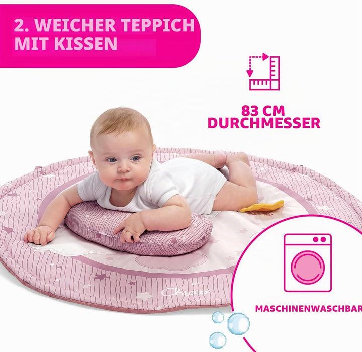 Chicco 9866100000 Enjoy Colors Pink Tier Farbspiel Gym, Stern, 83 x 83 x 50 cm