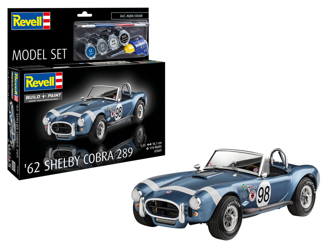 Revell RV67669 67669 Model Set AC Cobra 289 Ford originalgetreuer Modellbausatz für Experten, mit Ba