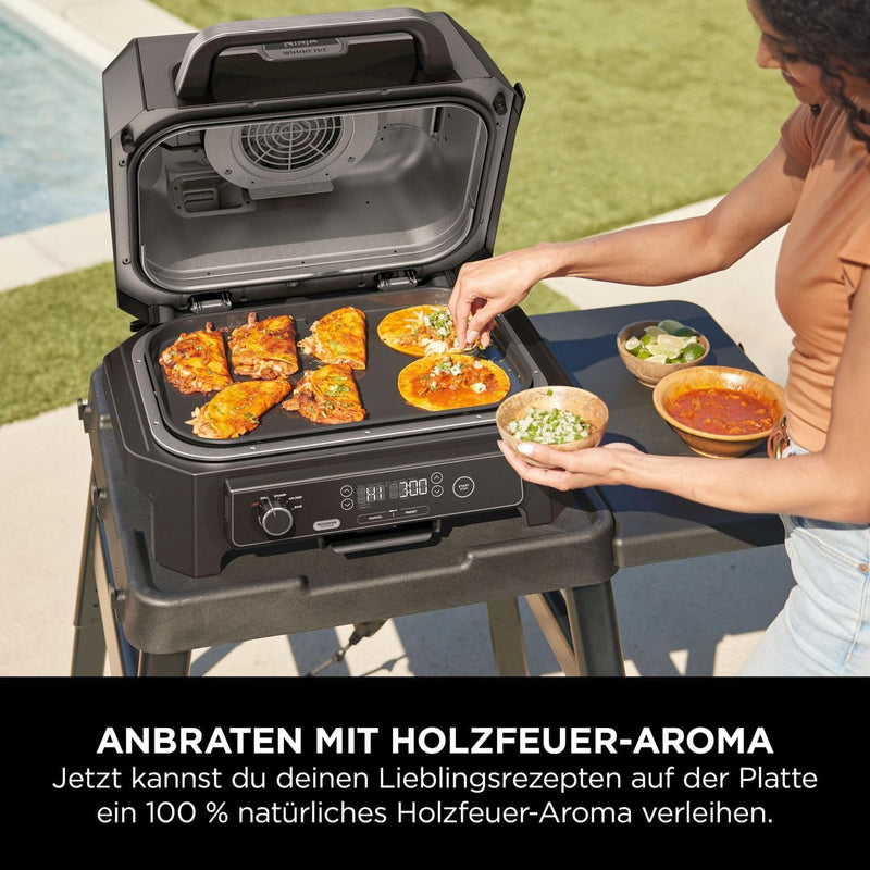 Ninja Woodfire XL flache Grillplatte, kompatibel mit Ninja Woodfire XL BBQ Grill OG850/OG901, offizi