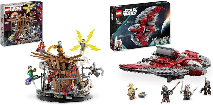 LEGO 76261 Marvel Spider-Mans grosser Showdown, Spider-Man & 75362 Star Wars Ahsoka Tanos T-6 Jedi S
