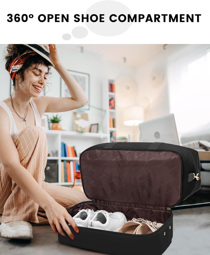 LOVEVOOK Handgepäck Tasche Für Flugzeug 40x20x25, Reisetasche Weekender Damen für Ryanair, Klein Spo