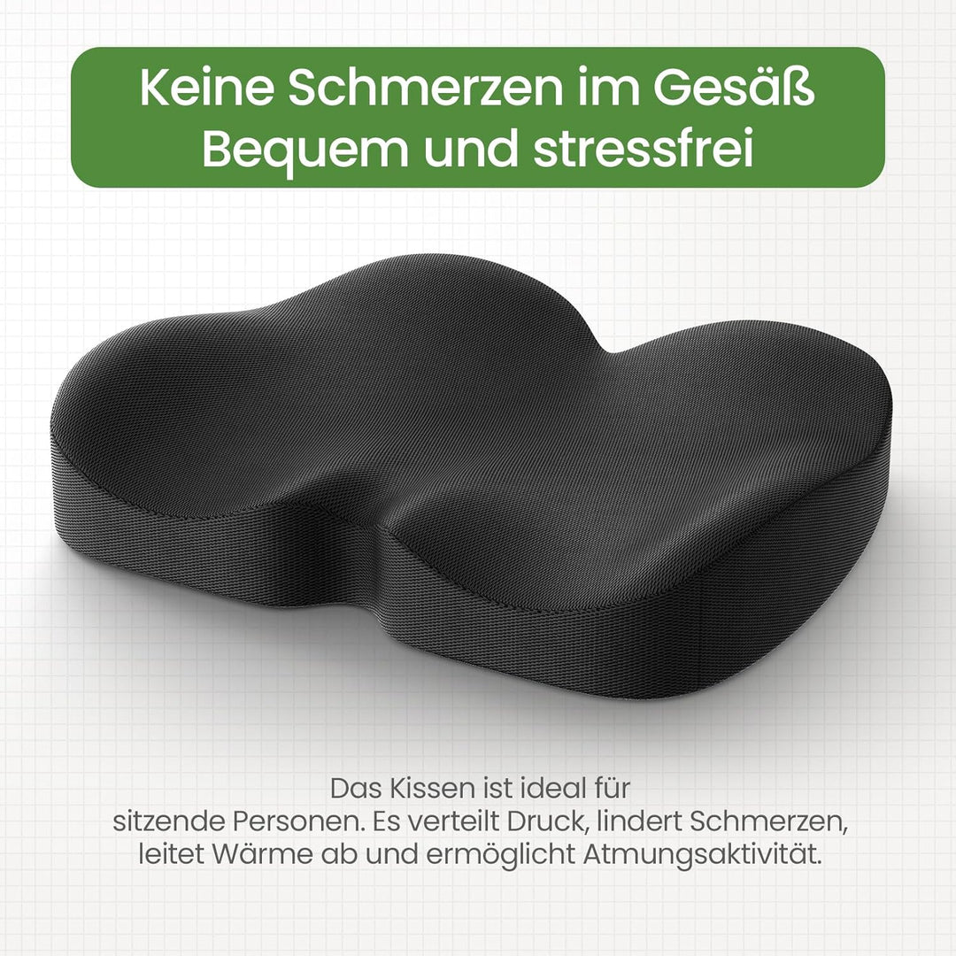 Benazcap Sitzkissen Orthopädisch, Ergonomisches Hämorrhoiden Sitzkissen, wirkt Schmerzreduzierend, S