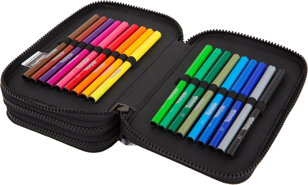 CoolPack XXL Federtasche Federmappe 3-Fach Schulstiftetui, dreifaches Federmäppchen, Federmäppchen f
