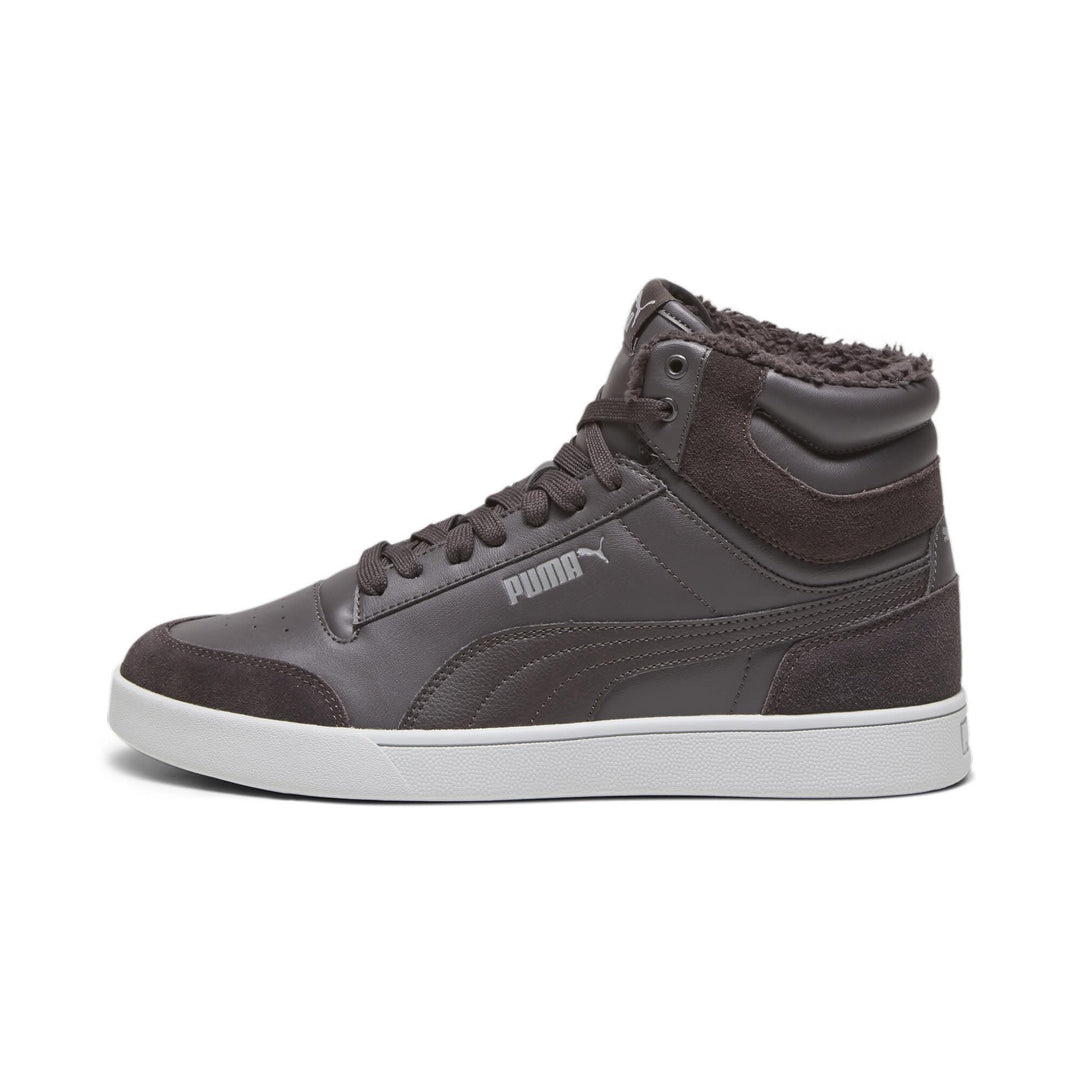 PUMA Unisex Shuffle Mid Fur Sneaker 45 EU Grau Flat Dark Gray Cast Iron Cool Light Gray, 45 EU Grau