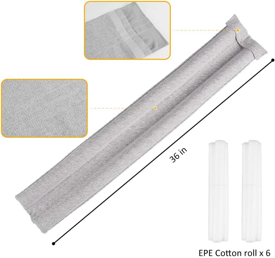 VISEMAN 91,4 cm Zugluftstopper unter der Tür - Doppeltür, Zugluftstopper, doppelseitig, maschinenwas