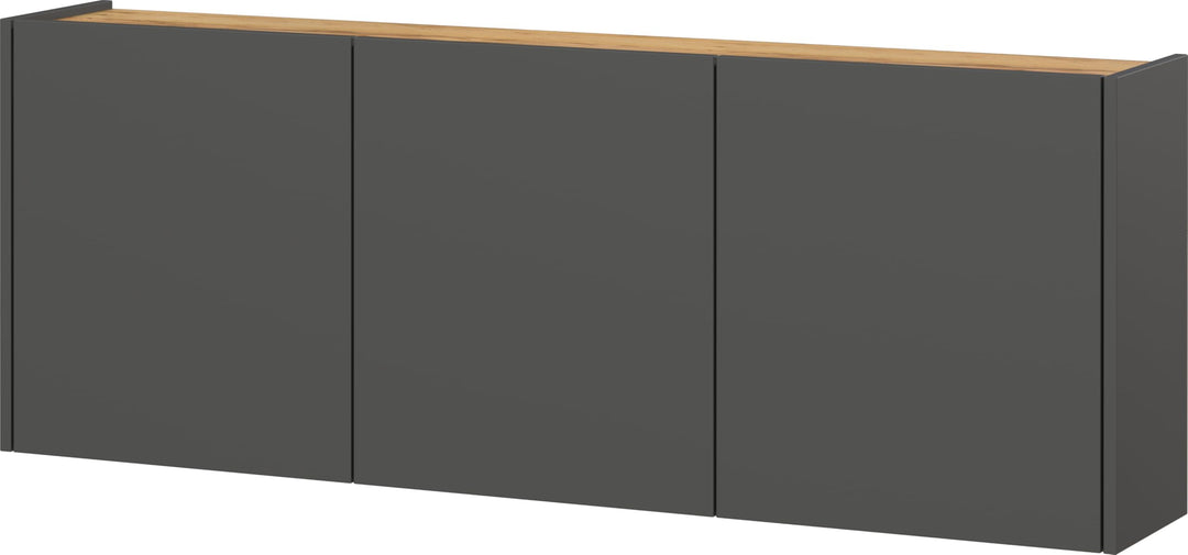 Germania Schuhschrank 1345-549 GW-Libbiano, in Graphit/Navarra-Eiche-Nb., mit geringer Tiefe, 138 x