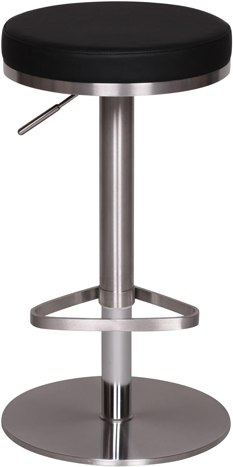 FineBuy Barhocker Edelstahl höhenverstellbare Sitzhöhe 57-82 cm, Barstuhl Modern 360° Drehbar, Trese