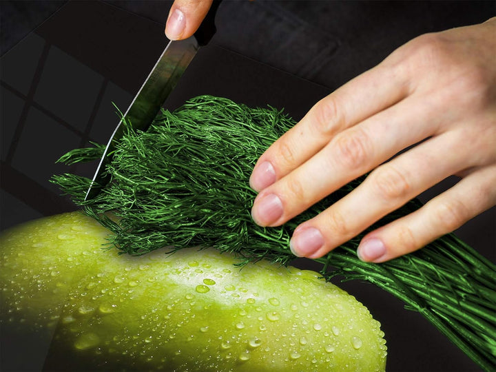 Küchenbrett aus Hartglas und Induktionskochplattenabdeckung – Schneideplatten SINGLE mit 60 x 52 cm
