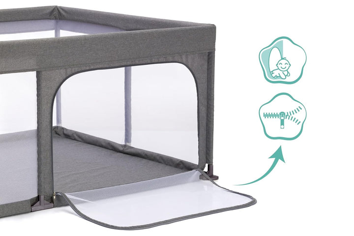 Fillikid Baby Laufgitter gross 180 x 120 cm Höhe 68 cm | Laufstall Baby xxl klappbar | Schutzgitter,