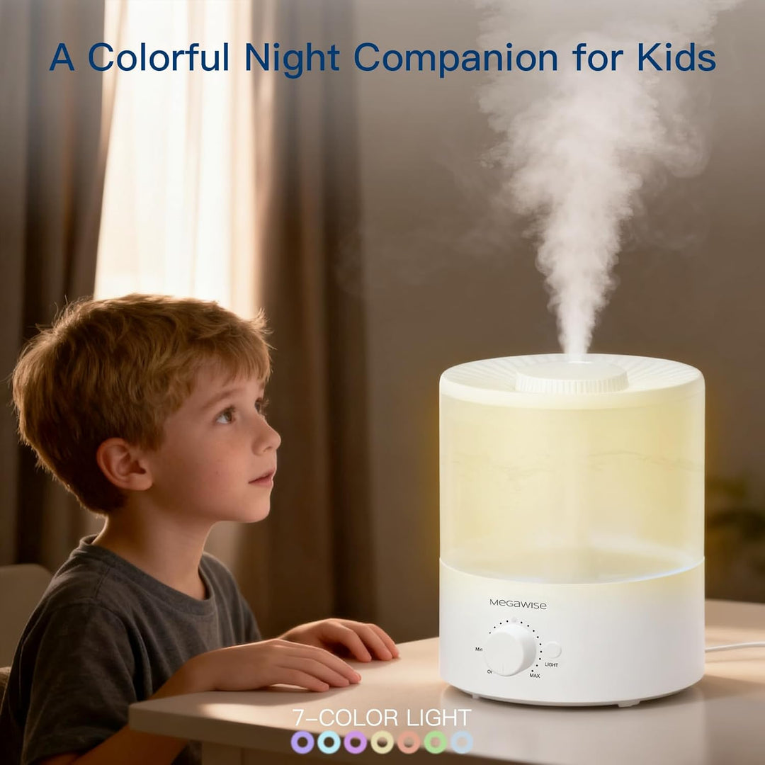 H1-XIT Cool Mist Luftbefeuchter mit Top-Nachfüll-Design, 2 l Kapazität, hoher Nebelausgang, kein Aus
