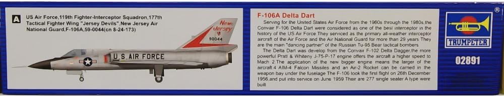 Trumpeter 002891-1/48 F-106A Delta Dart Modellbausatz