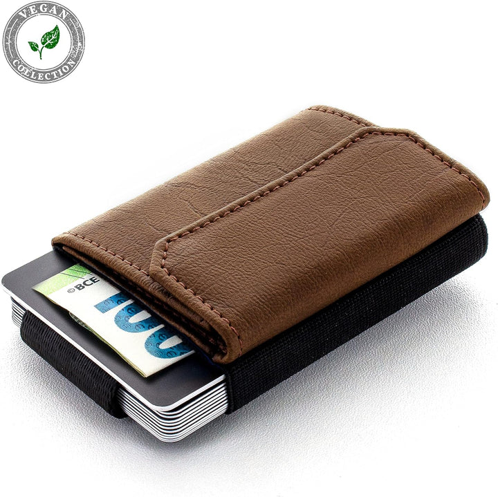 Jaimie Jacobs Minimalist Wallet Nano Boy Pocket Mini Geldbörse aus Textil mit Zugband schmaler Karte