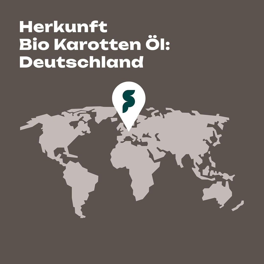 BIO Karottenöl 100 ml | Hautöl | 100% rein, kaltgepresst | aus deutschen Karottenwurzeln | für alle