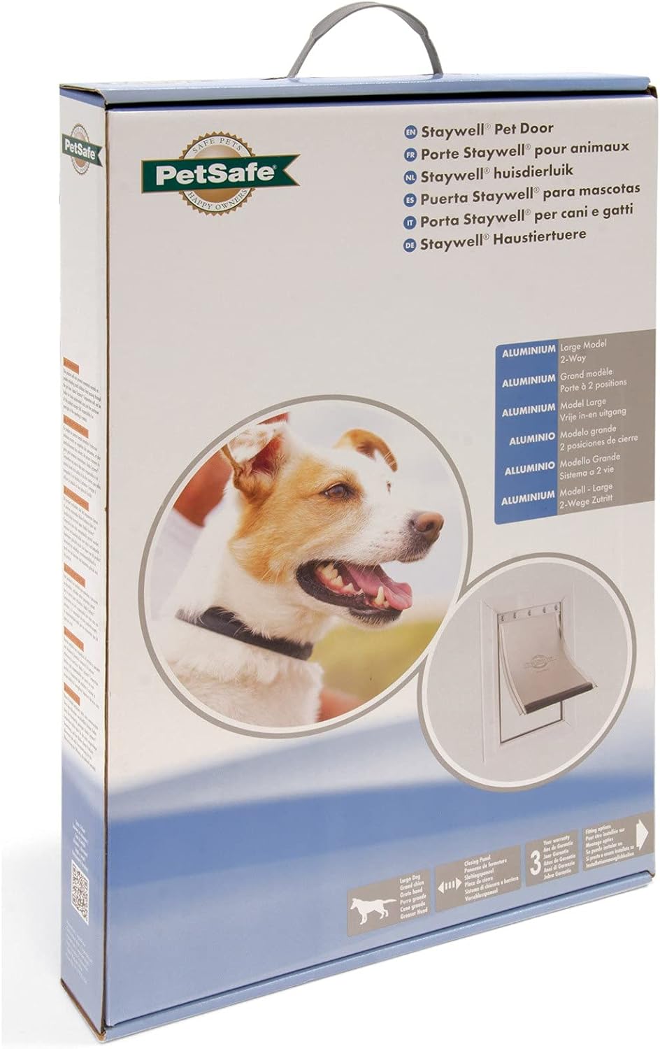 PetSafe Staywell Aluminium Hundeklappe, Langlebiger Aluminium-Rahmen, Magnetverschluss, Für Hunde bi
