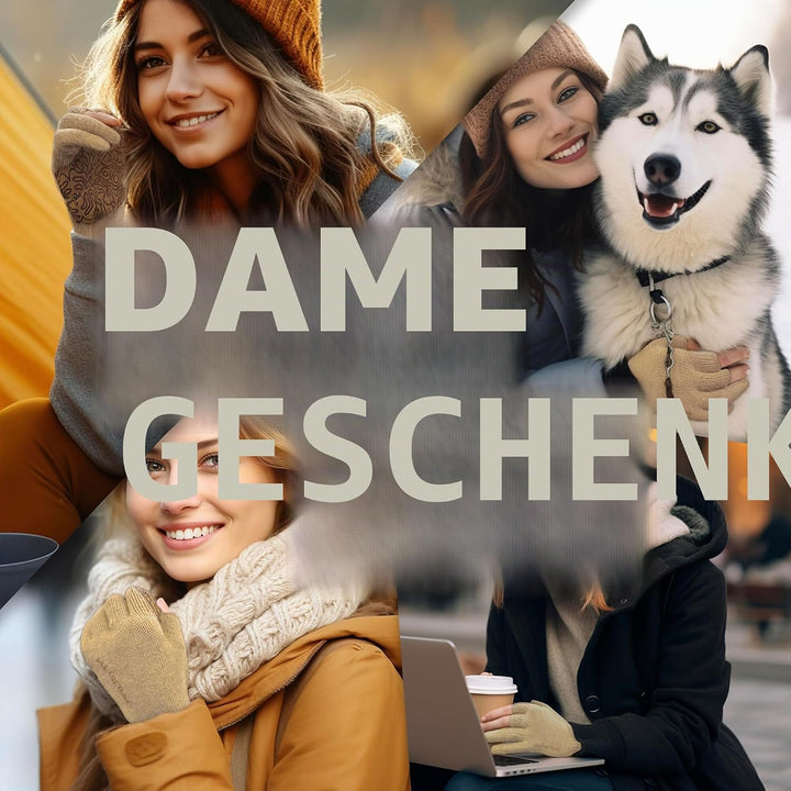 Palmyth Wolle Angelhandschuhe 3-Schnitt-Finger Warm für Männer und Frauen Kaltes Wetter Fingerlose H