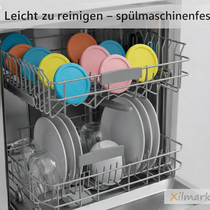 JoghurtDeckel 500g, Wiederverwendbarer Deckel für Joghurtbecher, Dosendeckel Wiederverwendbar Siliko