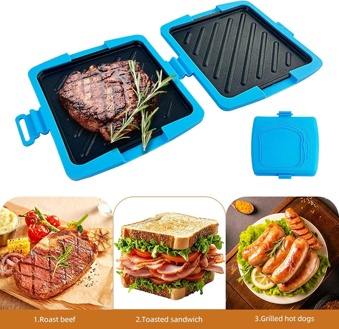 Sandwichpresse für die Mikrowelle – Silikon-Antihaft-Toast-Maker, hitzebeständiger Käse-Toaster, Sna
