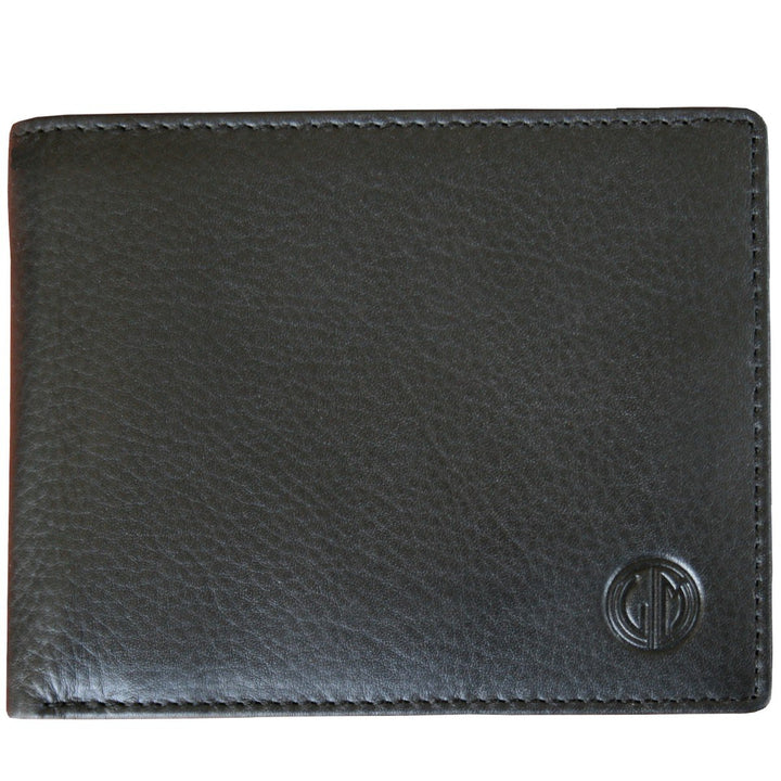 LINDENMANN Portemonnaie Herren Leder/Geldbeutel Herren, Rindleder matt, quer, schwarz