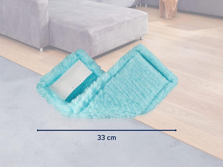 Leifheit 2er Set Wischbezug CLEAN TWIST M Ergo - Power Clean static plus, dieser Wischer Ersatzbezug