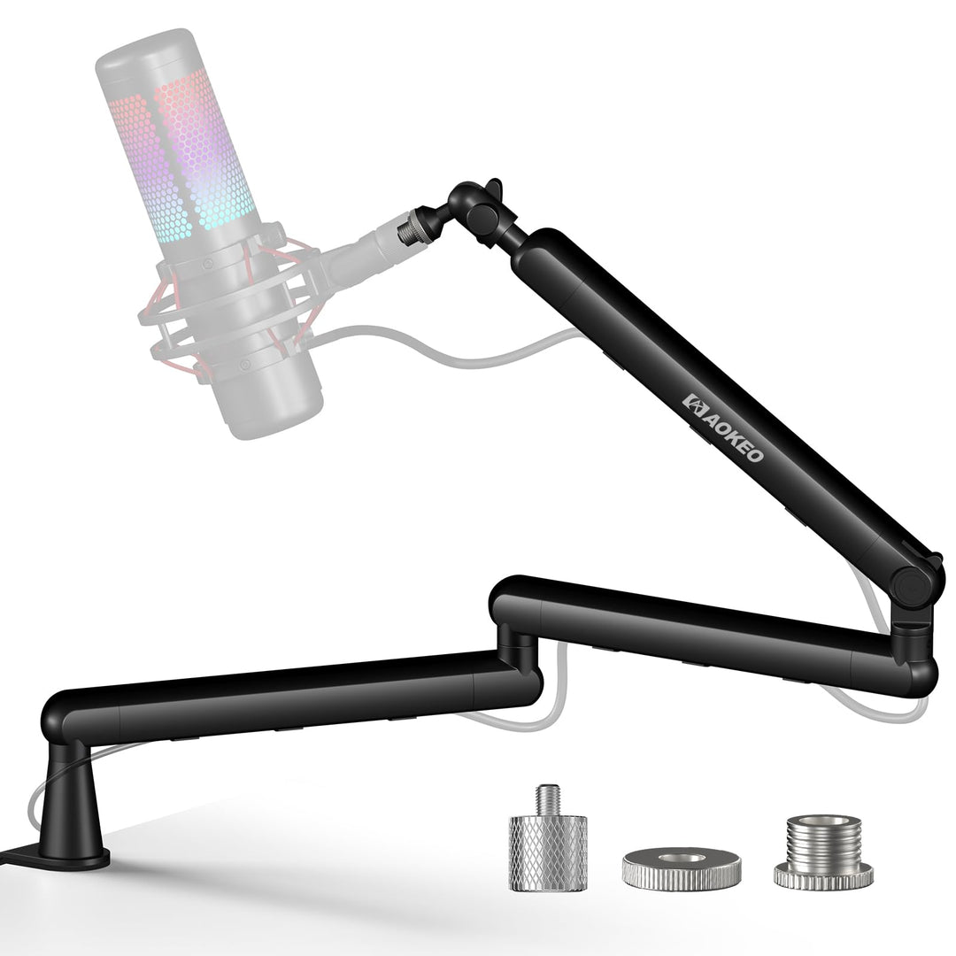 Aokeo AK-55i Mikrofonarm mit niedrigem Profil, geeignet für Aokeo Yeti, Snowball iCE, HyperX QuadCas