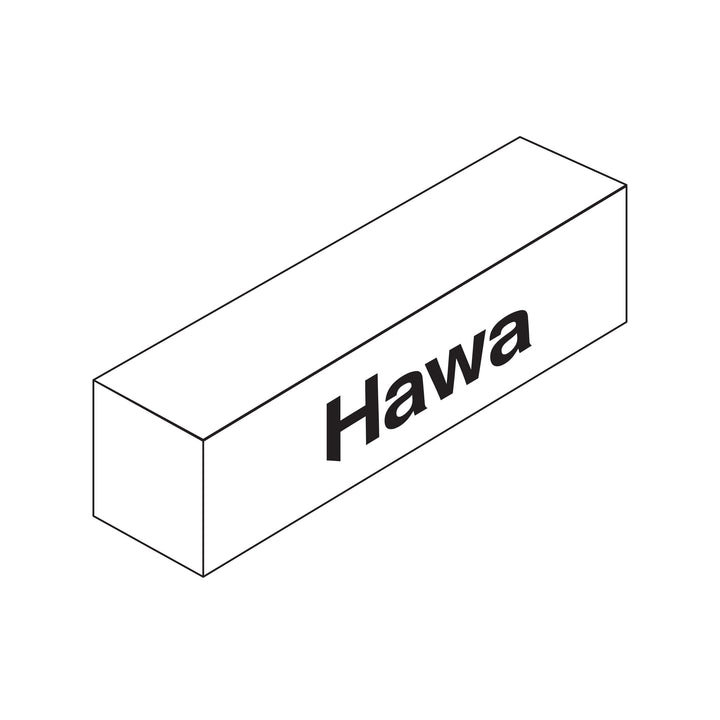 HAWA Forte Schrankauszug (Hochschrankauszug), Länge 580 mm, Einbautiefe 585 mm - Stahl lichtgrau RAL