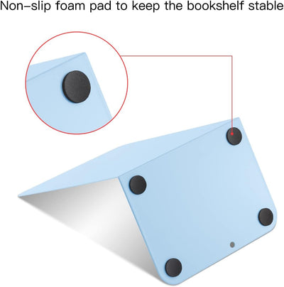 MSDADA Buchstützen aus Metall L, 102x203x135mm, 4 Paar CD Buchständer Kinder, Bücherregal für Schule