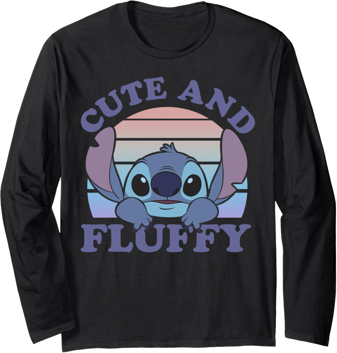 Disney Lilo & Stitch 626 Stitch Day Cute And Fluffy Portrait Langarmshirt