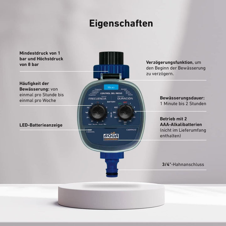 Aqua Control C4099O Bewässerungsprogrammierer für den Garten, für alle Arten von Hähnen, Öffnung bei