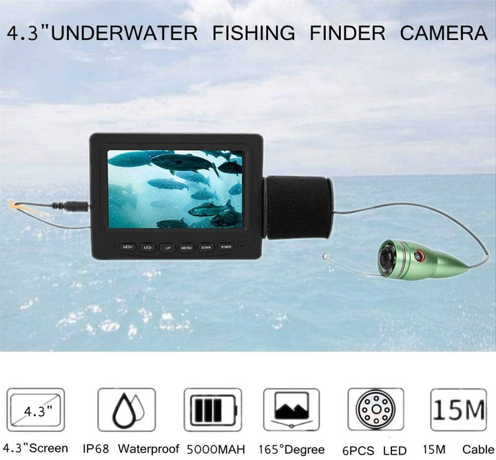 Unterwasser-Angelkamera, tragbare kabelgebundene Fischfinder-Kamera LED Wasserdichte Kamera 15M Fisc