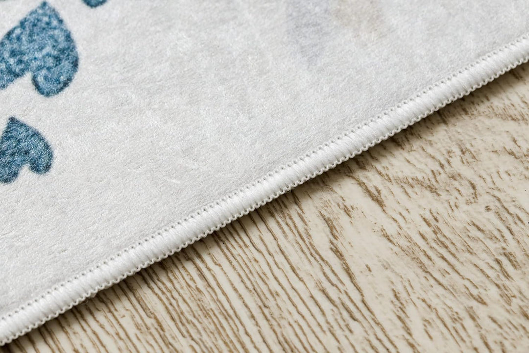 Kinderteppich Bambino Waschteppich Eulen für Kinder Anti-Rutsch - grau 160x220 cm 160x220 cm Bambino
