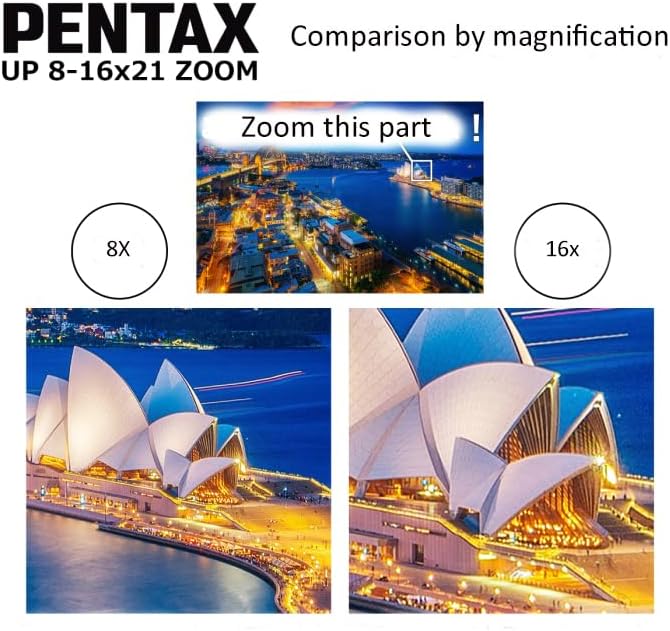 Pentax UP 8-16x21 Fernglas schwarz 8-16x21 Classic Single, 8-16x21 Classic Single