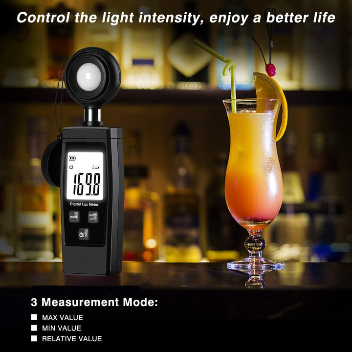 Digitale Luxmeter, XinJiaYi Handlich Belichtungsmesser für Pflanzen, Voll mit Wellen Von bis Zu 200.