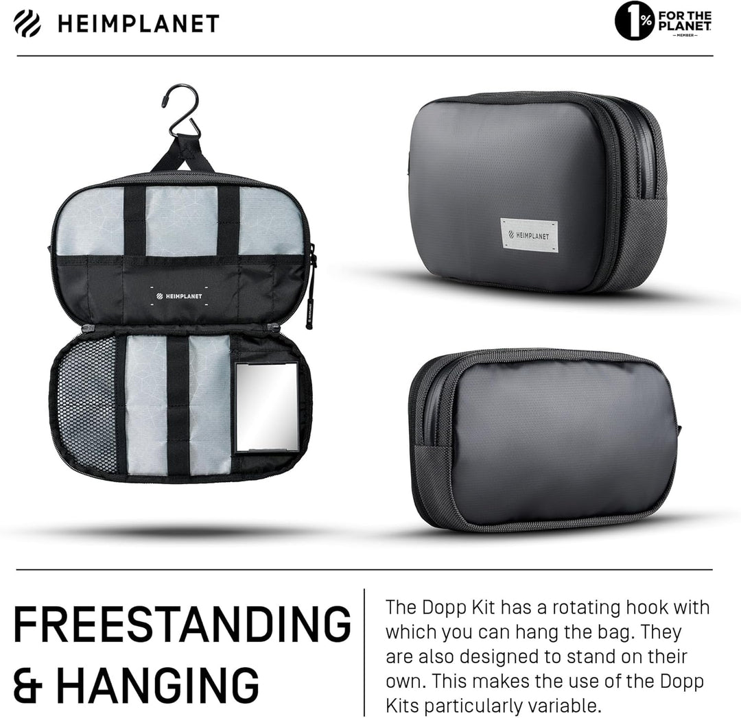 HEIMPLANET Original | HPT Carry Essentials - DOPP KIT Kulturtasche | Wasserfester Kulturbeutel aus r