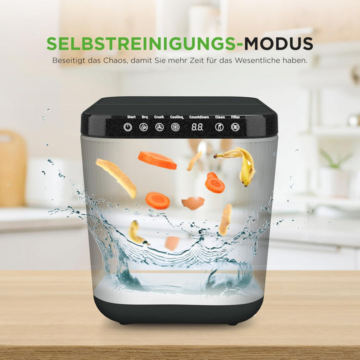 Nutrichef Elektrischer Komposter, 3L- Biomülleimer Küche, Komposteimer- Für Organisches Material & L