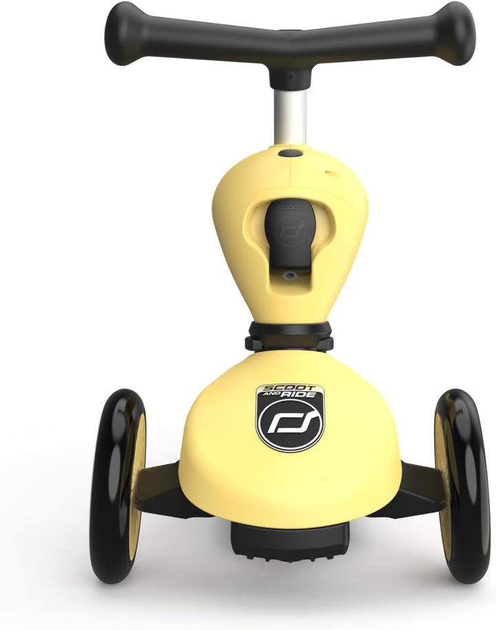 Scoot & Ride Unisex – Babys Highwaykick 1 Kickboard mit Sitz Gelb Einheitsgrösse Single, Gelb Einhei