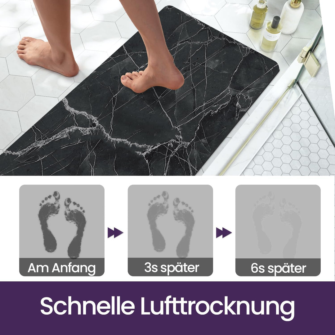 DEXI Badematte rutschfest 50 x 80 cm, Super Absorbierende Badezimmerteppich, schnelltrocknende Badvo