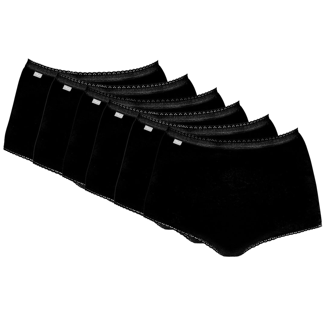 Playtex Brief Woman Essential Cotton Maxi Brief x6, Schwarz