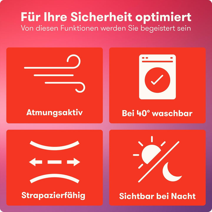 PURAHELP Warnwesten Auto 12er Set Europaweit gültig nach EN ISO 20471 - Reflektierende Warnweste Aut