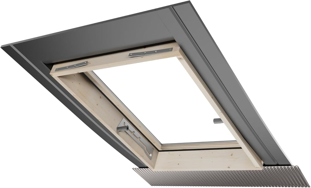 Emica – Bestes Vasistas-Dachfenster aus Aluminium | Doppelglas 4/9/4 | Griff mit 4 Öffnungspositione